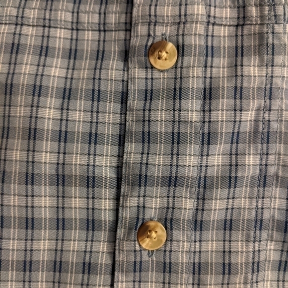 NWT The North Face Men's Blue Plaid Casual Button Up Shirt Medium UV Protection - Picture 3 of 9